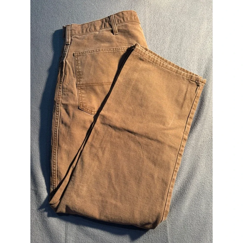 Dickies Carpenter Pants Jeans Mens 40x30 Brown Canvas Workwear Utility Cargo